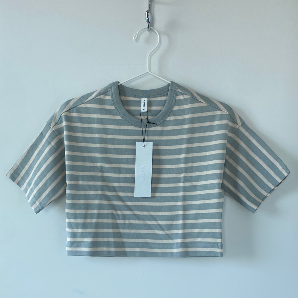 KOTN Striped Crop Top